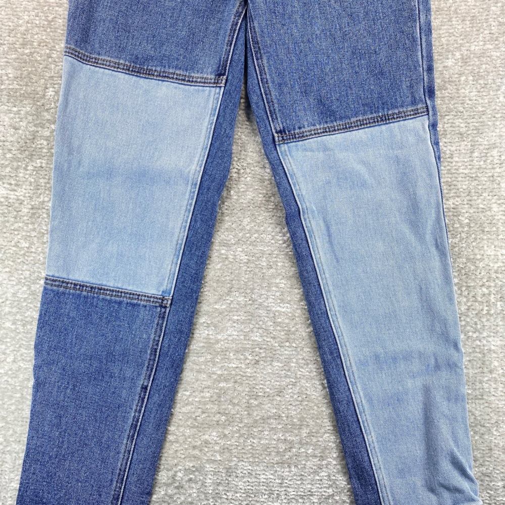 PAC SUN Ultra High Rise Mom Jeans Patchwork Denim Jeans Women‎ Size 25 Blue - Picture 2 of 11